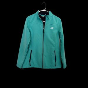 Women's New Balance Mock Net Jacket Aqua Fleece Lined M